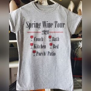 Gray Logo T-Shirt Sz S Euc